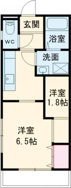 グラティア(1K/1階)の間取り写真