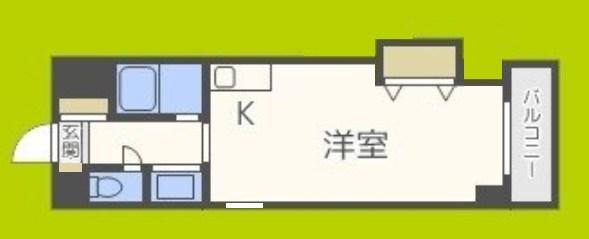 タツミ第六ハイツ新館(ワンルーム/2階)の間取り写真