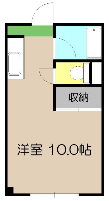 ヴィンテージMS(ワンルーム/1階)の間取り写真