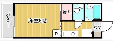 クイーンハイツ青山A棟(ワンルーム/2階)の間取り写真