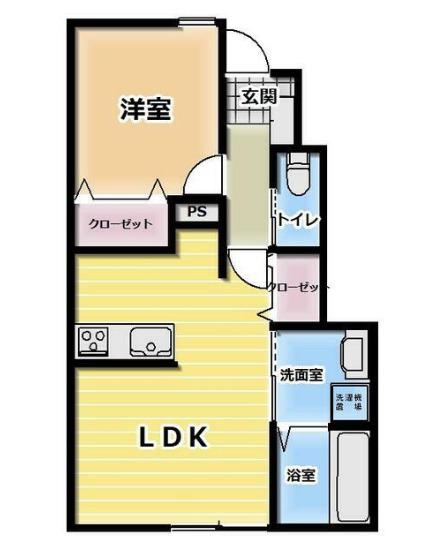 ル・プランタン(1LDK/1階)の間取り写真