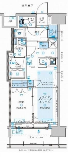 サンクレイドル川口並木(1LDK/7階)の間取り写真
