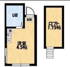 アーバンプレイス和泉II(ワンルーム/2階)の間取り写真