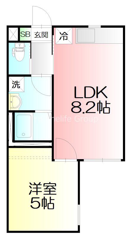 BLU MARE ブルーマーレ(1LDK/1階)の間取り写真
