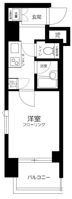 ルーブル高円寺南(1K/5階)の間取り写真