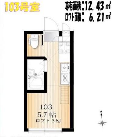 AZEST-RENT羽田IX(ワンルーム/1階)の間取り写真