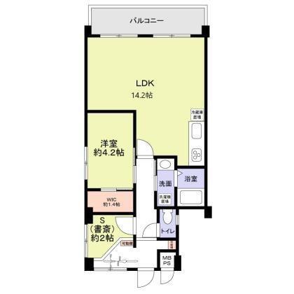 セザール南浦和(1SLDK/4階)の間取り写真