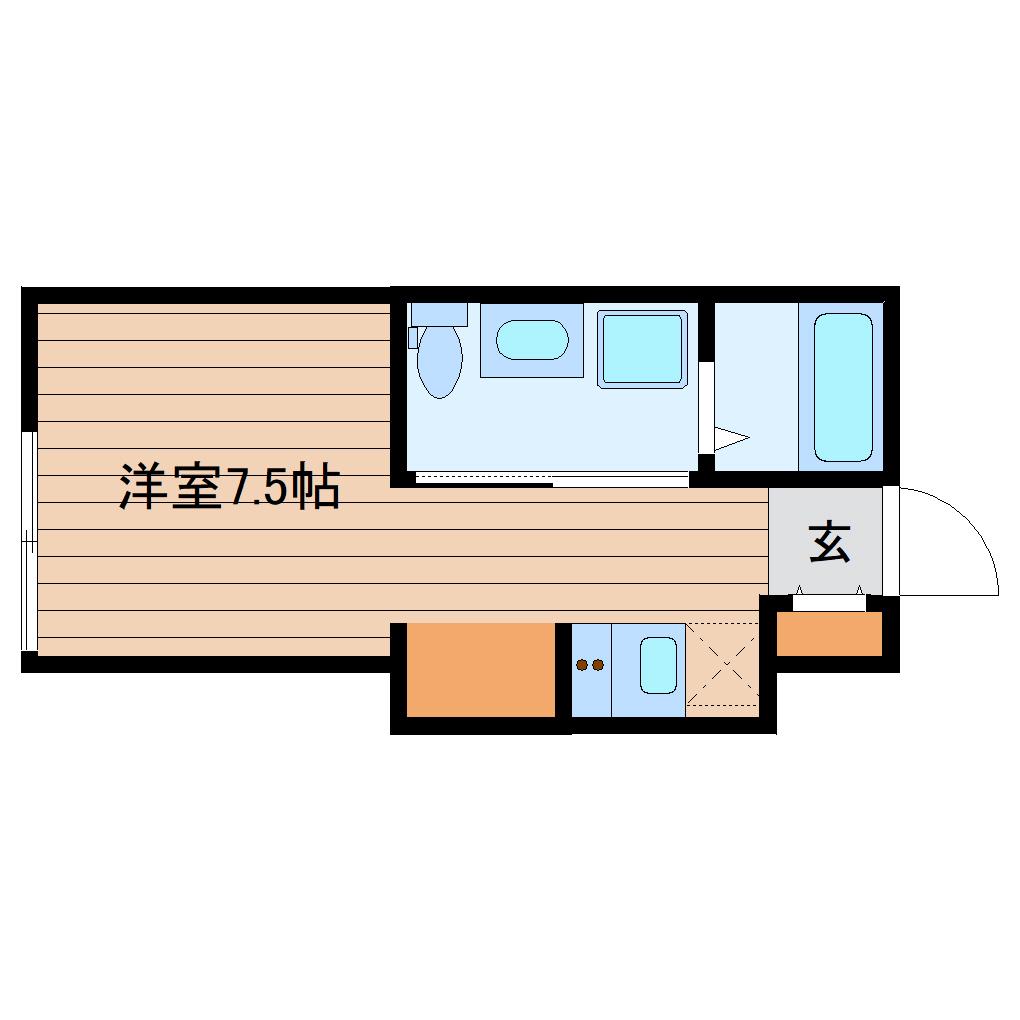 GIGI北四番丁(ワンルーム/1階)の間取り写真