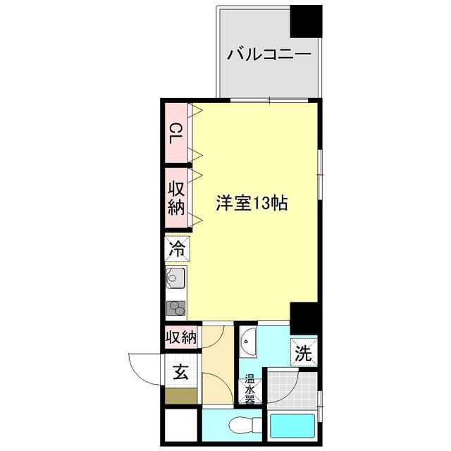 メゾンるふる(ワンルーム/6階)の間取り写真