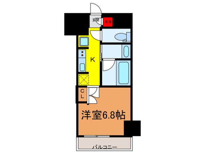 HF正光寺赤羽レジデンス(1K/6階)の間取り写真