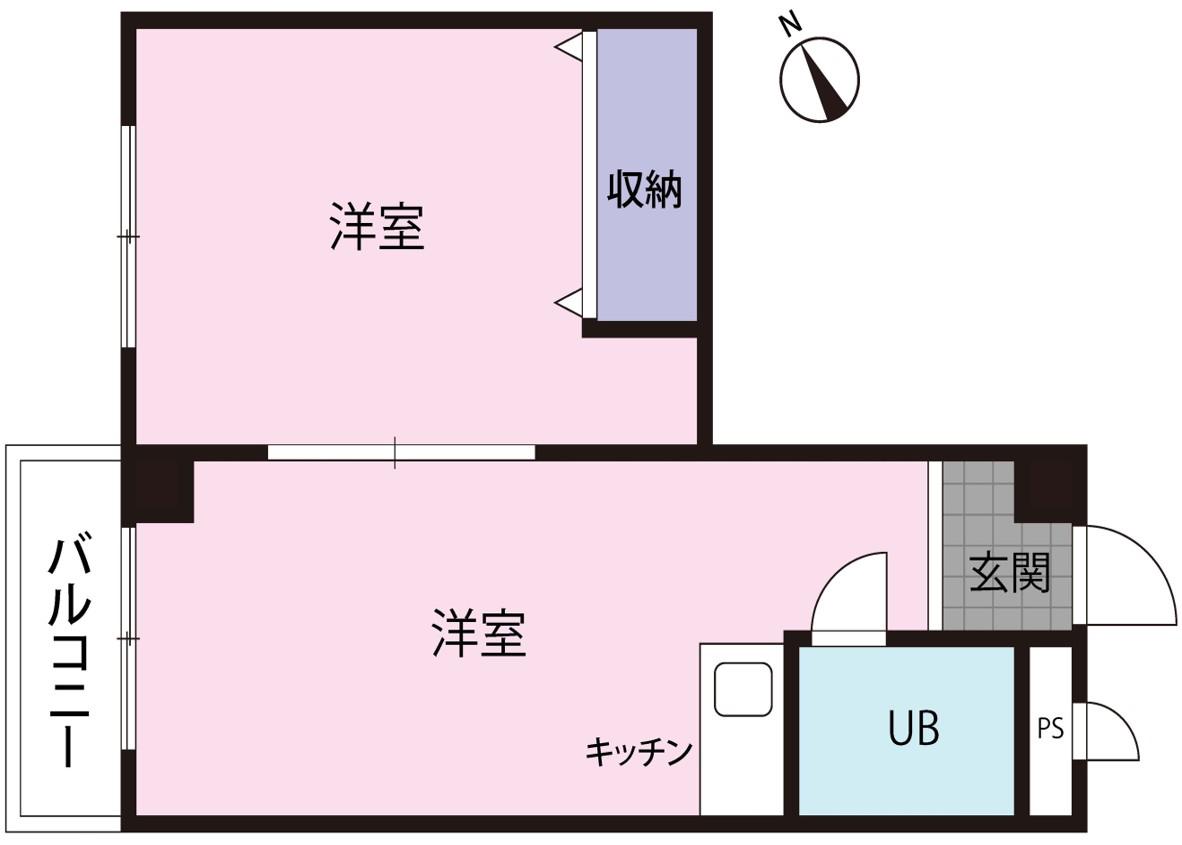 LUANAIII(1DK/3階)の間取り写真