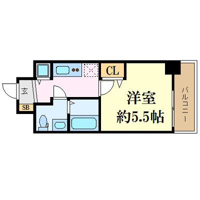 アドバンス新大阪V(1K/11階)の間取り写真