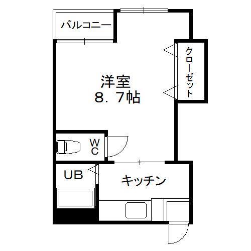 プリマヴェーラ加賀野(1K/3階)の間取り写真
