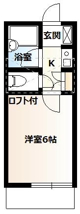 アンルート(1K/1階)の間取り写真