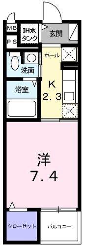 サニーレジデンス(1K/4階)の間取り写真