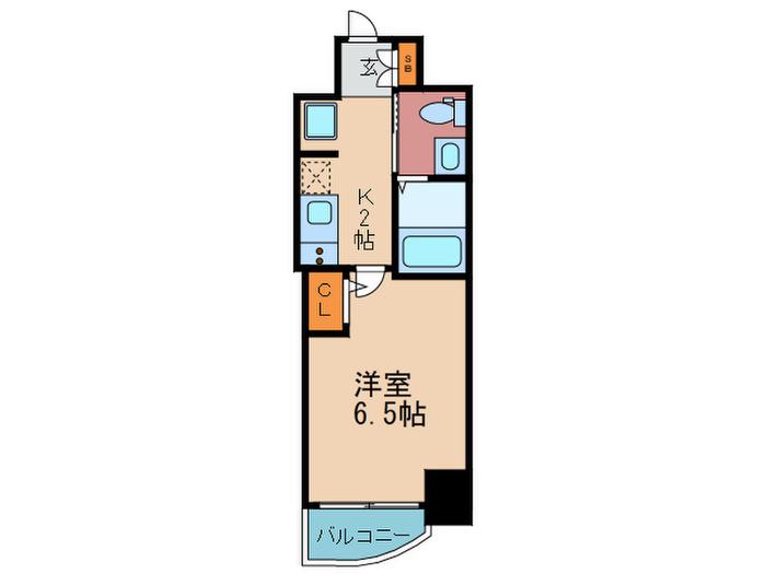 セレニテ梅田北(1K/12階)の間取り写真