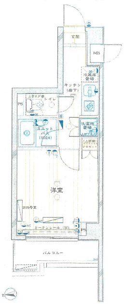 ルーブル蒲田参番館(1K/2階)の間取り写真