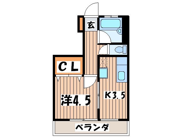 野毛山パーク・マンション(1K/6階)の間取り写真