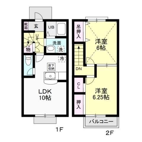 PETIT PANIER A(2LDK/1階)の間取り写真