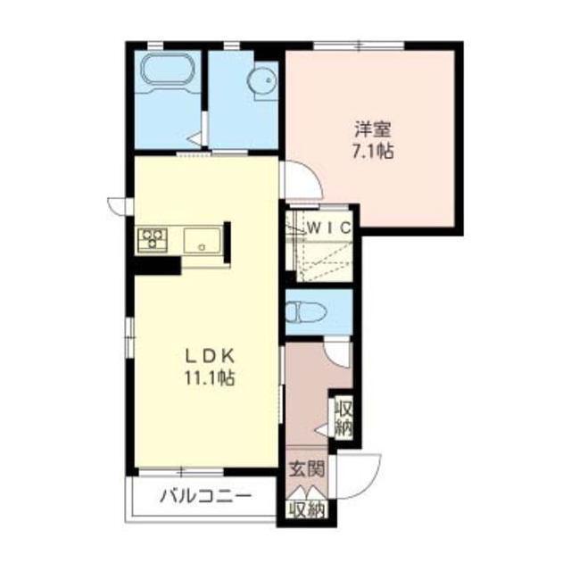 クレインハウス(1LDK/1階)の間取り写真