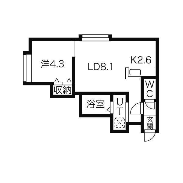 LOTUS27(1LDK/1階)の間取り写真