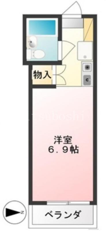 コアクレスト代田橋(ワンルーム/1階)の間取り写真