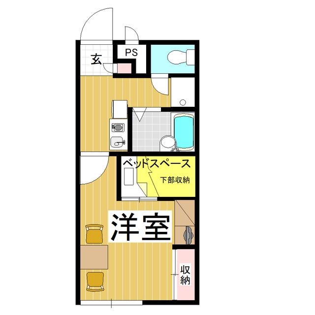 レオパレス愛(1K/2階)の間取り写真