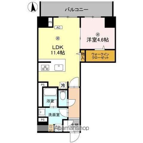 LAZO内久宝寺(1LDK/9階)の間取り写真