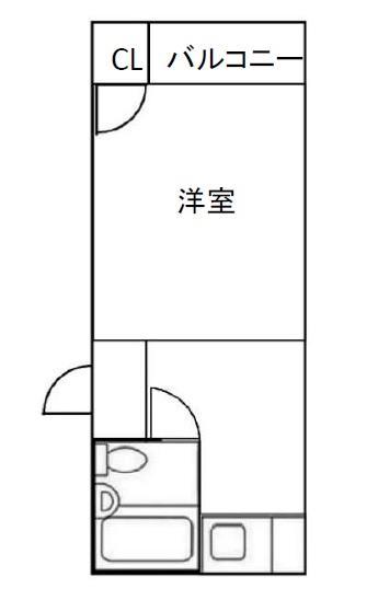 メゾン・ド・九条(1K/2階)の間取り写真