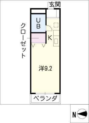 メゾンアリエス(1K/3階)の間取り写真