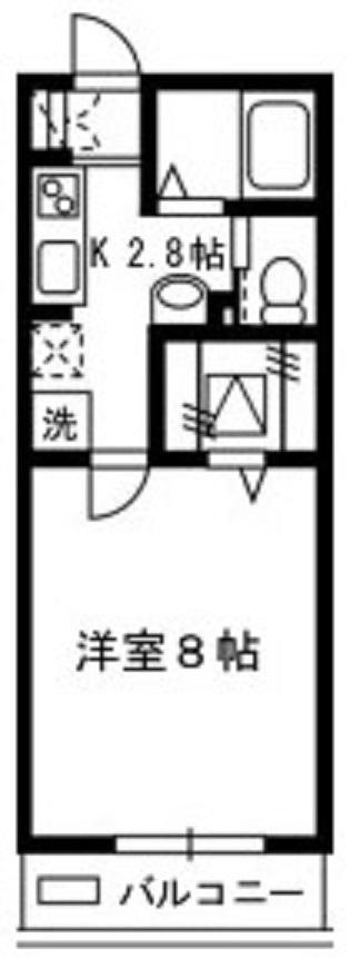 エスペランサ二俣川(1K/3階)の間取り写真