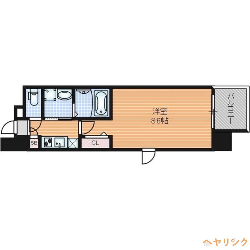 パルティール浅間町(1K/5階)の間取り写真