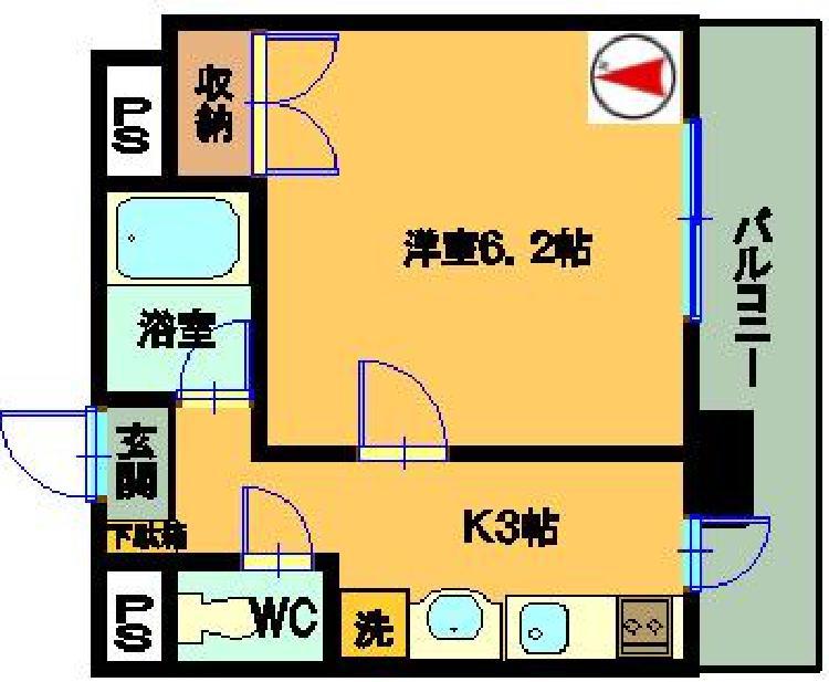 YSビルー和泉本町3丁目-(1K/3階)の間取り写真