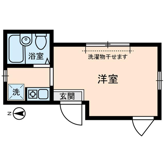 シャンテ小台(ワンルーム/1階)の間取り写真