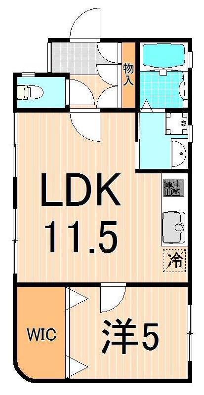 ペルージュ季美(1LDK/3階)の間取り写真