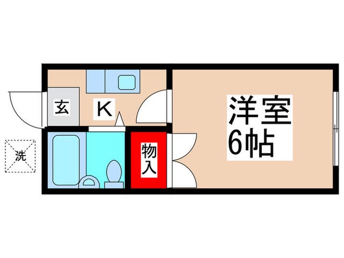 BE-SEEM(1K/1階)の間取り写真