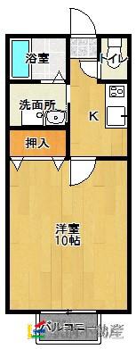 プレシャス兵庫(1K/2階)の間取り写真