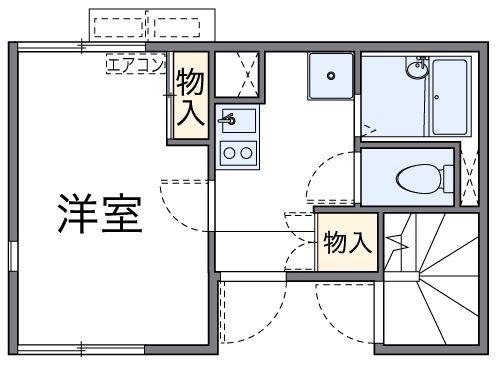 レオネクストME(1K/1階)の間取り写真