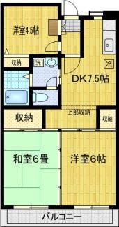 ピーチラフォンテ(3DK/3階)の間取り写真