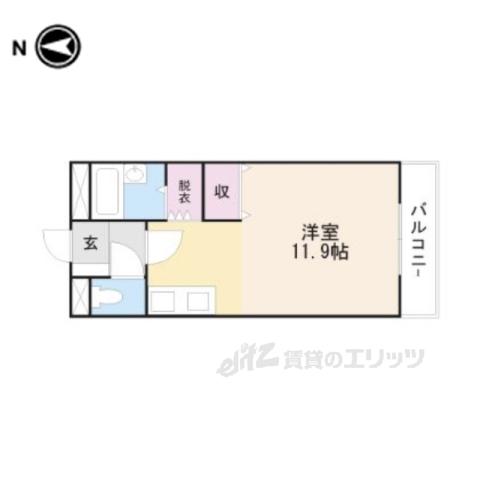 MSティアラ(ワンルーム/2階)の間取り写真