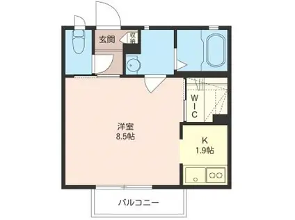 ルミネス(1K/1階)の間取り写真