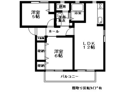 グランマークスC(2LDK/1階)の間取り写真