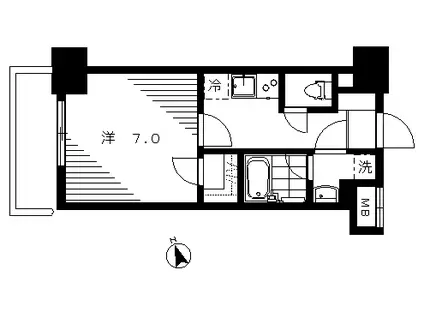 エステムプラザ池袋立教通(1K/5階)の間取り写真