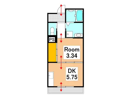 PROSPECTS(1DK/3階)の間取り写真