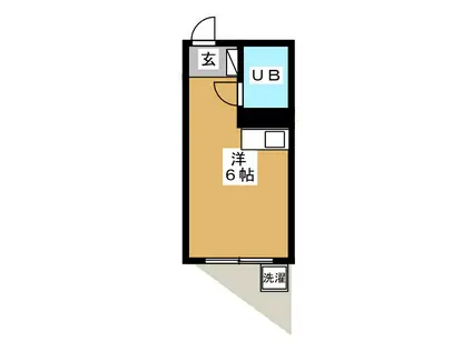 オレンジハウス綱島(ワンルーム/1階)の間取り写真