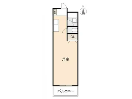 ユニティALBA(ワンルーム/3階)の間取り写真