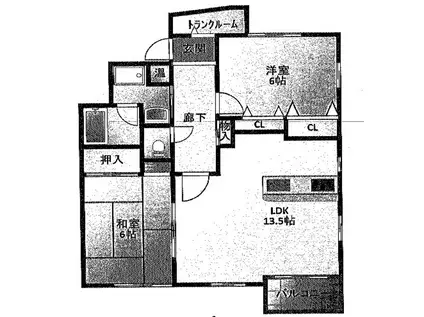 レイチェル鎌倉(2LDK/2階)の間取り写真