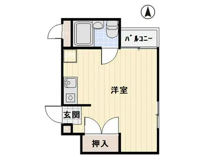 エクセレント敦賀(ワンルーム/2階)の間取り写真