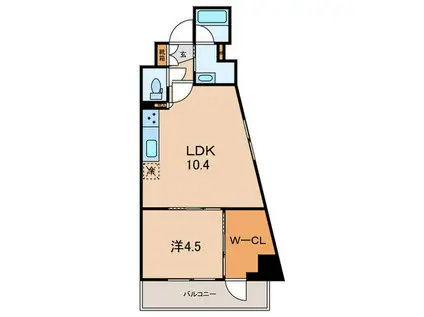 アリビオ学芸大学(1LDK/1階)の間取り写真