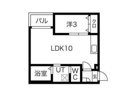 WARREN KOYO I(1LDK/1階)の間取り写真